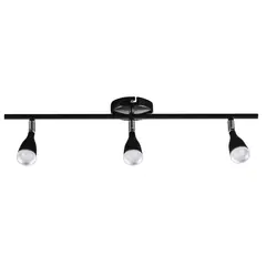 JUST HOME COLLECTION - Barra Led Novo 3 Luces Plástico Negro