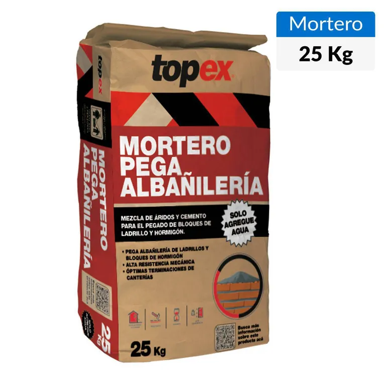 Mortero Pega Albañileria 25 kg gris
