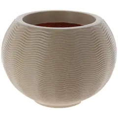 JUST HOME COLLECTION - Macetero Ondulado de Plástico 38x26 Arena