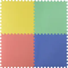 JUST HOME COLLECTION - Alfombra Puzzle 4 Piezas 60x60 cm Multicolor