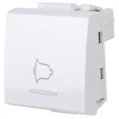 HALUX - Módulo pulsador timbre 10 A blanco