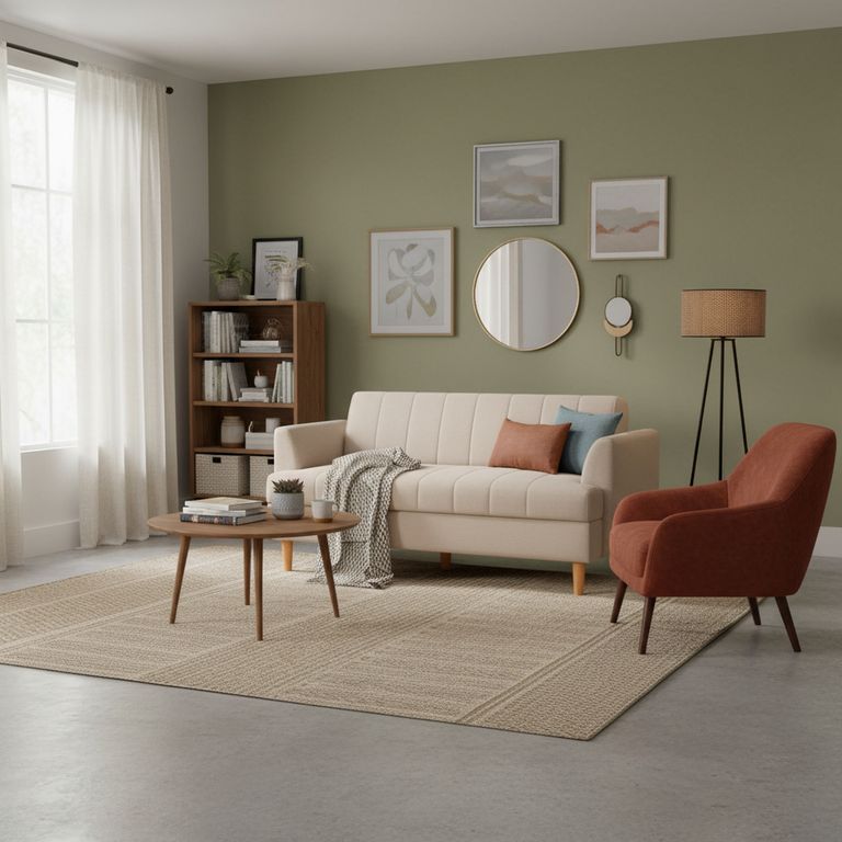 Sofá 2 cuerpos Tela 145x71x77 cm Beige