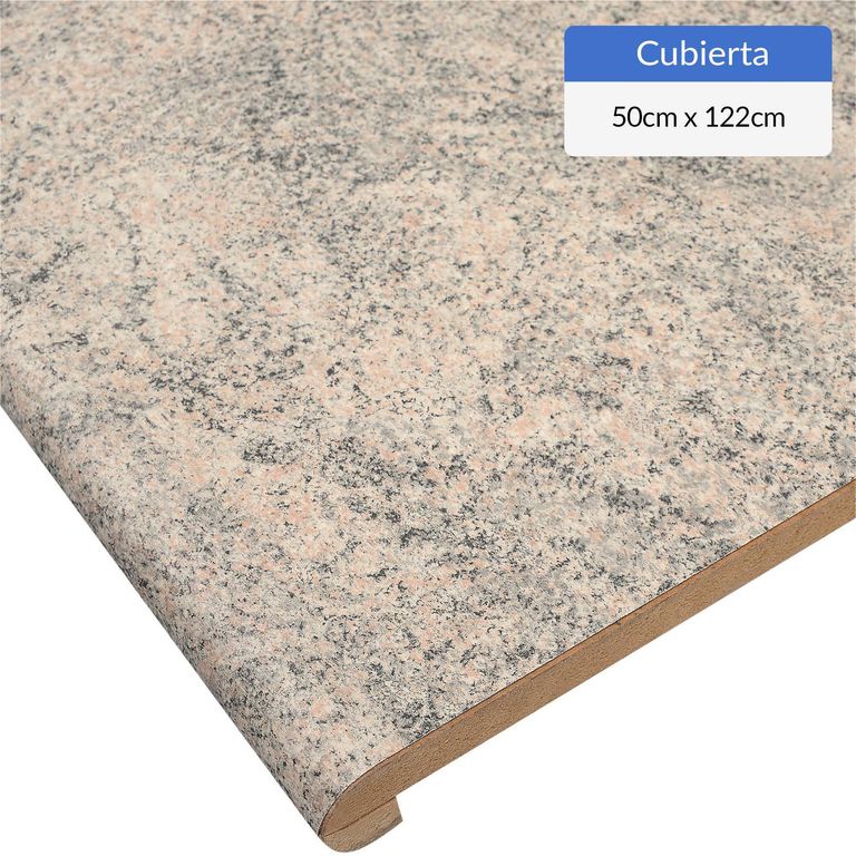 Cubierta para Mesón de Cocina 122x50 cm de Melamina Gris