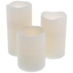 JUST HOME COLLECTION - Set de 3 velas crema Led con bateria