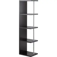 JUST HOME COLLECTION - Estante Aglomerado 5 Nivel(es) 37.5x139x30 cm Negro/Cromo