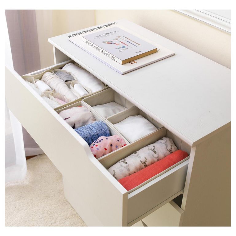 Set 4 Organizadores 14x14x0.1 cm Beige