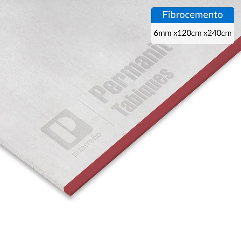 Plancha Fibrocemento Permanit 6 mm 120x240 cm Gris