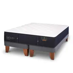CIC - Cama Europea Super king Premium Blanco/gris