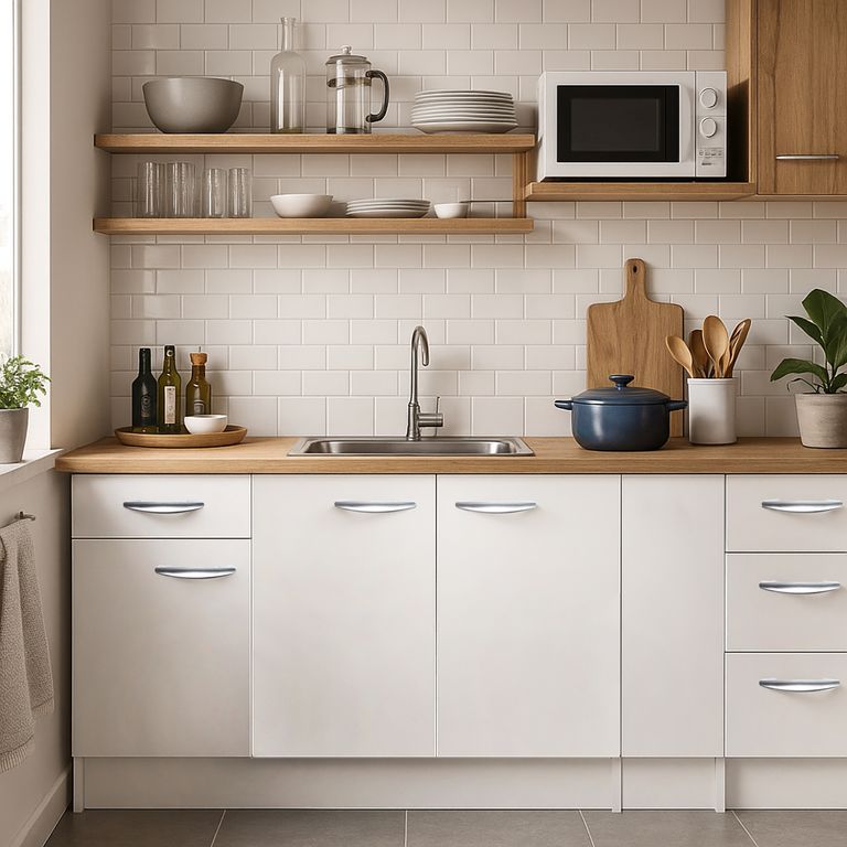 Mueble Lavaplato Melamina 120 cm Blanco