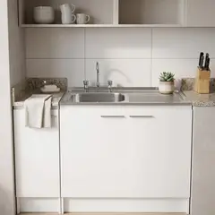 KHOR - Kit mueble lavaplatos 100 cm derecho con rebalse