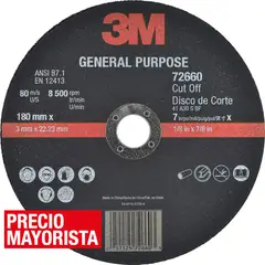 3M - Disco de corte 7" grano abrasivo
