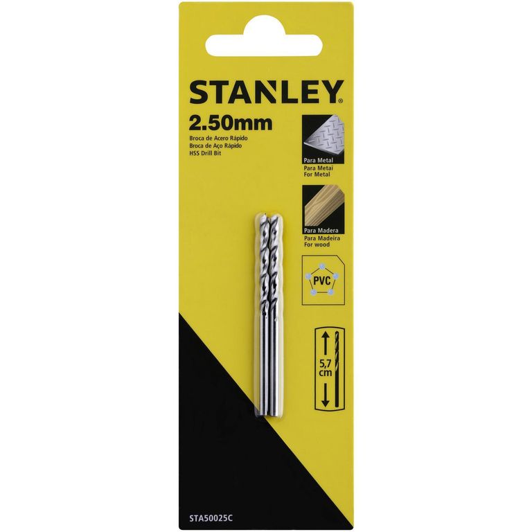 Broca HSS para metal 2,5x57 mm