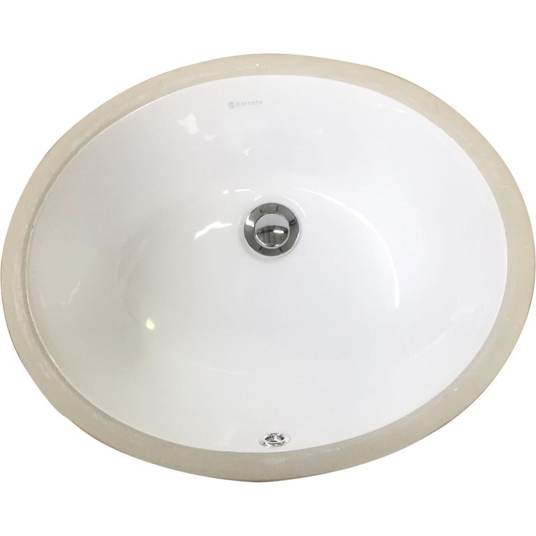 Lavamanos Forma Redonda Cerámica 46x19x38 cm Blanco