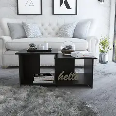 TUHOME - Mesa de centro 41,6x89,3x53 cm wengué