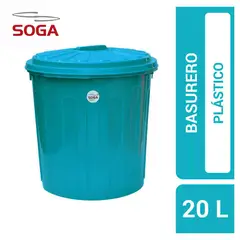 SOGA - Papelero 20 Litros Plástico Gris