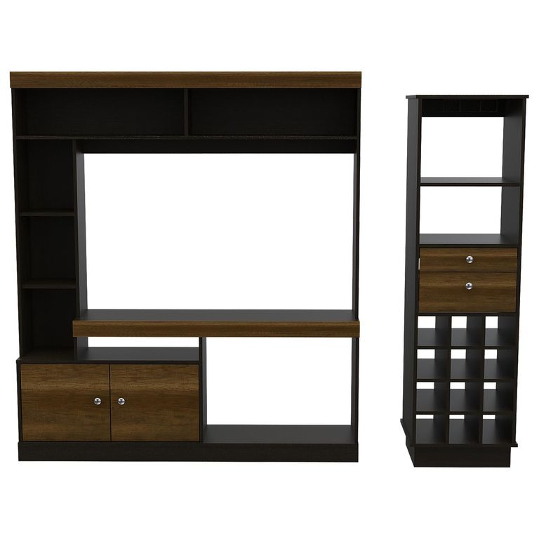 Combo De Estante Para Tv 55" + Mueble De Bar