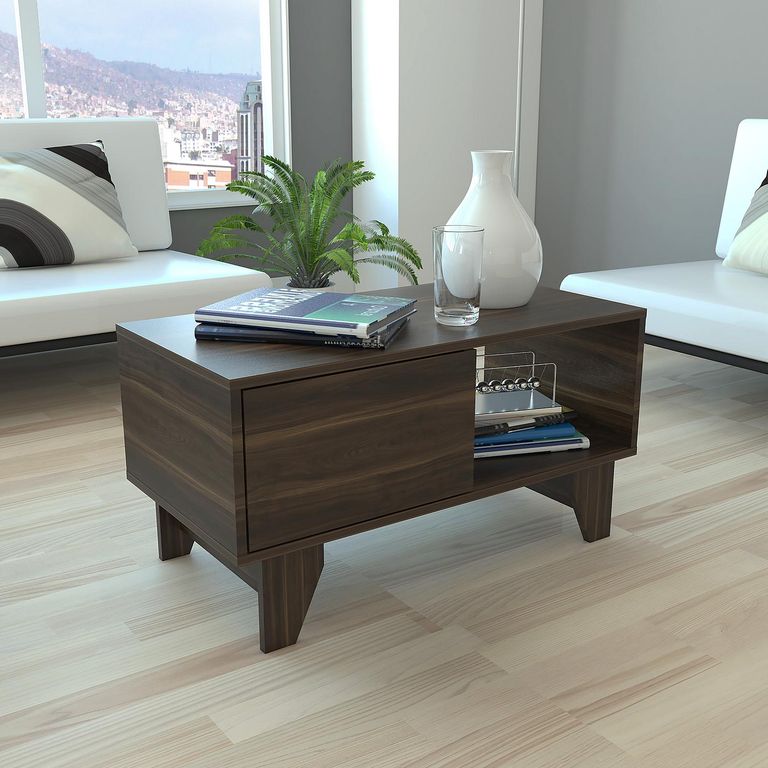 Mesa de centro 42x78,4x81 cm habano