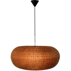 DECO MIMBRE - Lámpara de colgar Mimbre Circular II Café