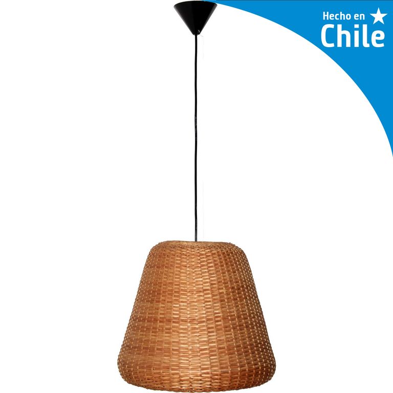 Lámpara Colgante Diamante II Mimbre Café