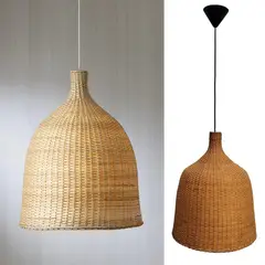 DECO MIMBRE - Lámpara colgante campana III natural