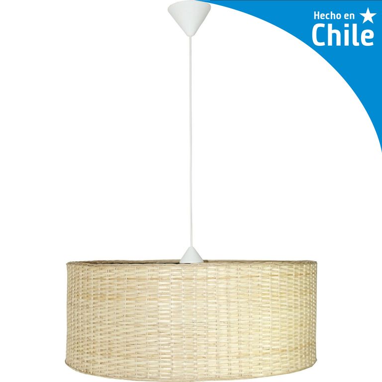 Lámpara Colgante Isidora Mimbre Blanco
