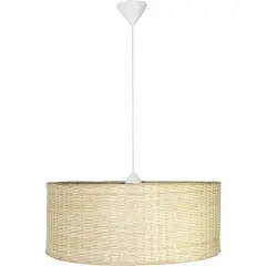 DECO MIMBRE - Lámpara de colgar Mimbre Isidora Blanca
