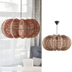 DECO MIMBRE - Lámpara de Colgar Mimbre Zapallo