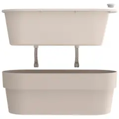 OU - Jardinera autorregante 29x12 cm beige