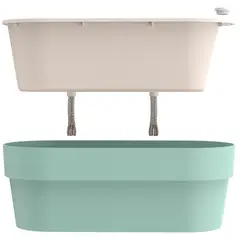 OU - Jardinera autorregante 29x12 cm menta