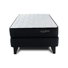 MANTAHUE - Box 1.5 plazas Lumbar Café/blanco