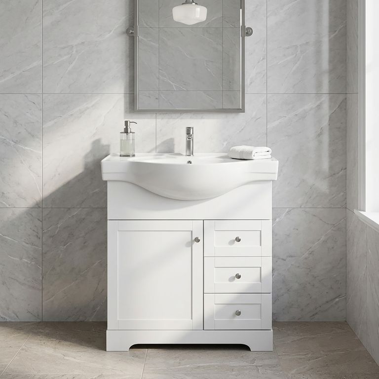 Kit Mueble Vanitorio Napoles 45x91x80 cm blanco