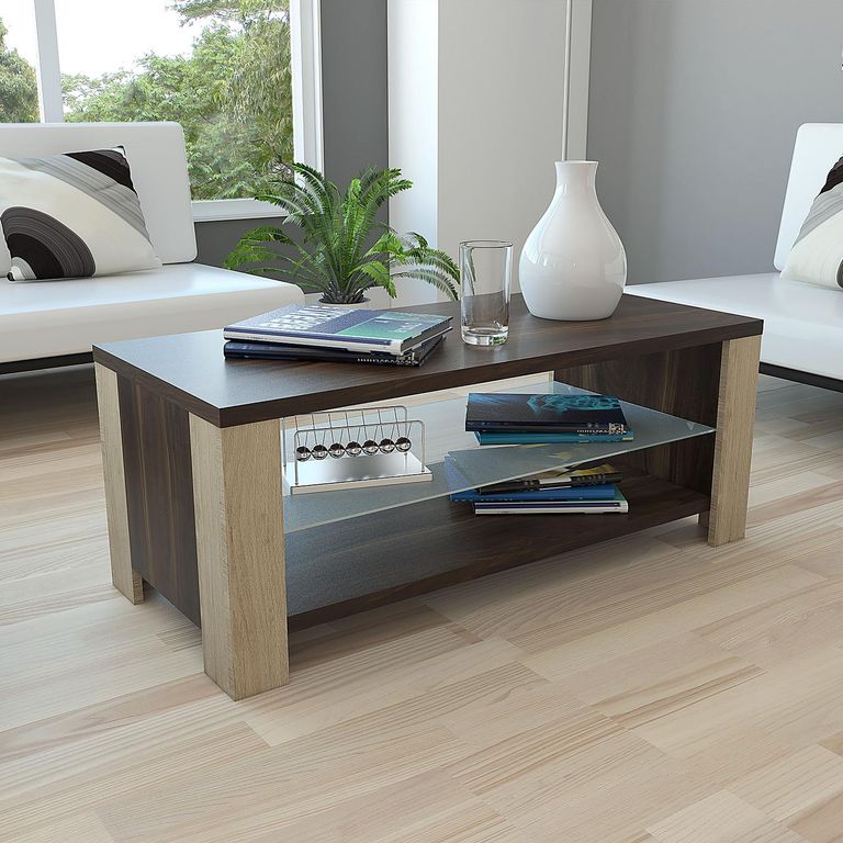 Mesa de centro 39x45x100 cm habano