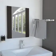 TUHOME - Espejo Baño Rectangular 45x60 cm Negro Madrid