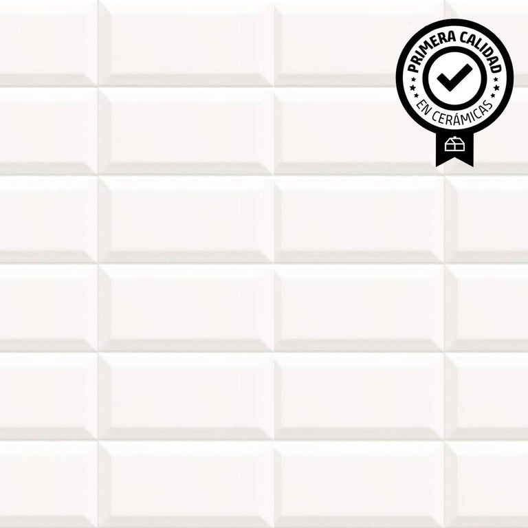 Cerámica 20x10 cm Bissel Blanco. 1 m2