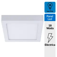 BP ILUMINACION - Panel LED cuadrado 22,5 cm 18 W luz fría