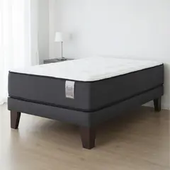 MANTAHUE - Cama 1.5 plazas Americana Aureo Gris/blanco