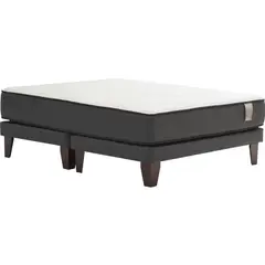 MANTAHUE - Cama 2 Plazas Americana Aureo Gris/Blanco