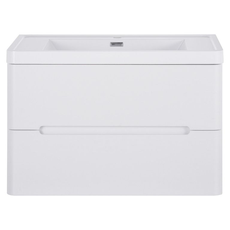 Kit mueble vanitorio 80 cm blanco