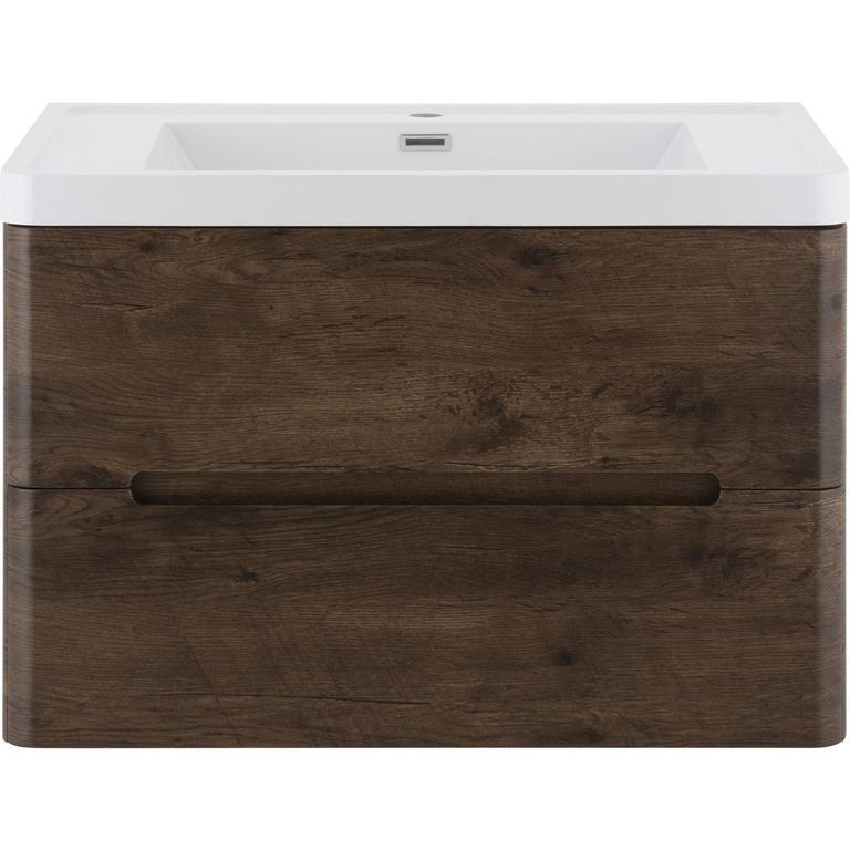Kit mueble vanitorio 80 cm chocolate