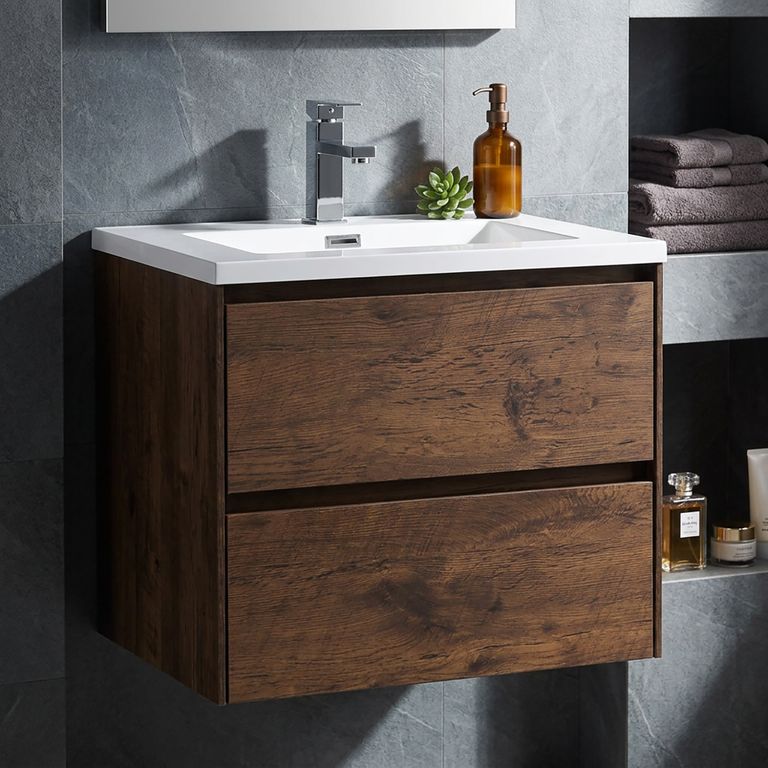 Kit mueble vanitorio 60 cm chocolate