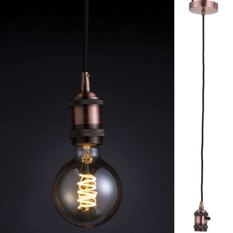 Lámpara Soquete Decorativa Metal Rosa