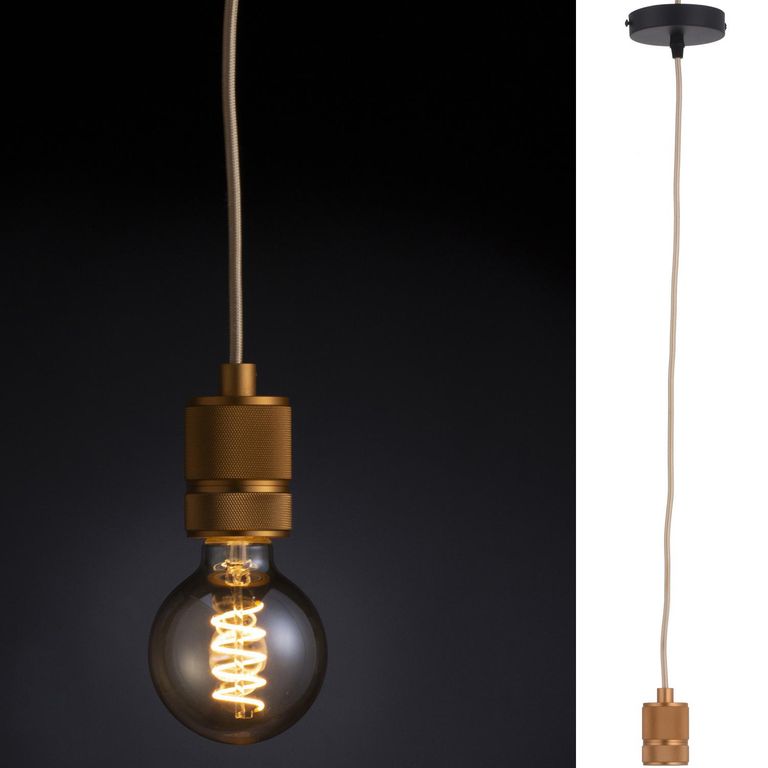 Lámpara Soquete Decorativa Metal Amarillo