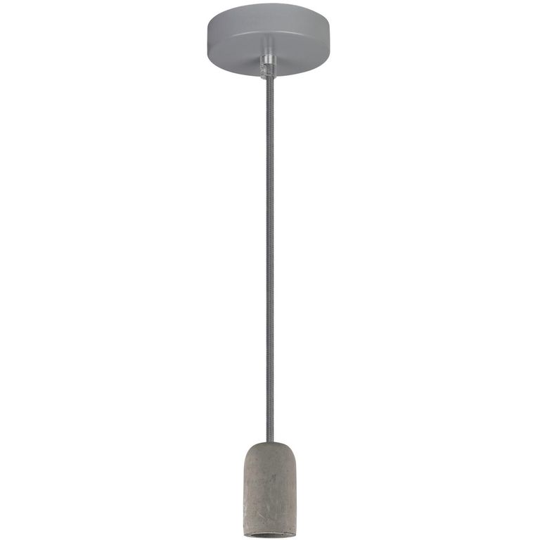 Lámpara Soquete Concrete Metal Gris