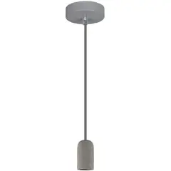JUST HOME COLLECTION - Lámpara Soquete Concrete Metal Gris/Plata 5.5 cm