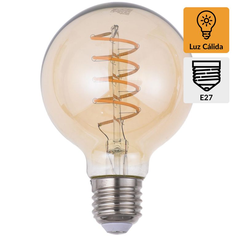 Ampolleta Led Filamentos 4 W E27 370 lm Luz Cálida