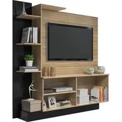 HOME GREEN - Rack de TV 60 " 165,5x32,5x164 Negro / Café