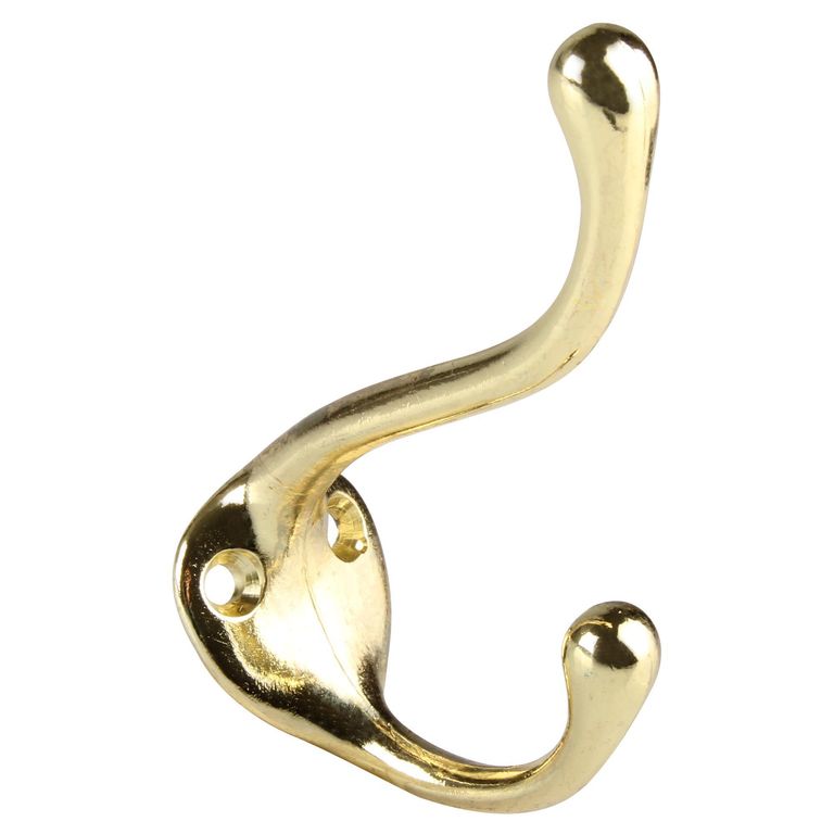 Gancho Percha Doble Metal Dorado