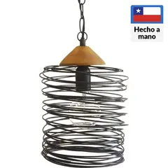 CAROLD STEVENS - Lámpara Colgante Ondas Alambre Metal Blanco