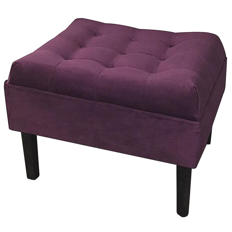 Pouf wood capitone