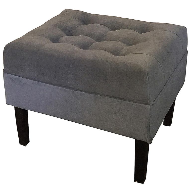 Pouf wood capitone